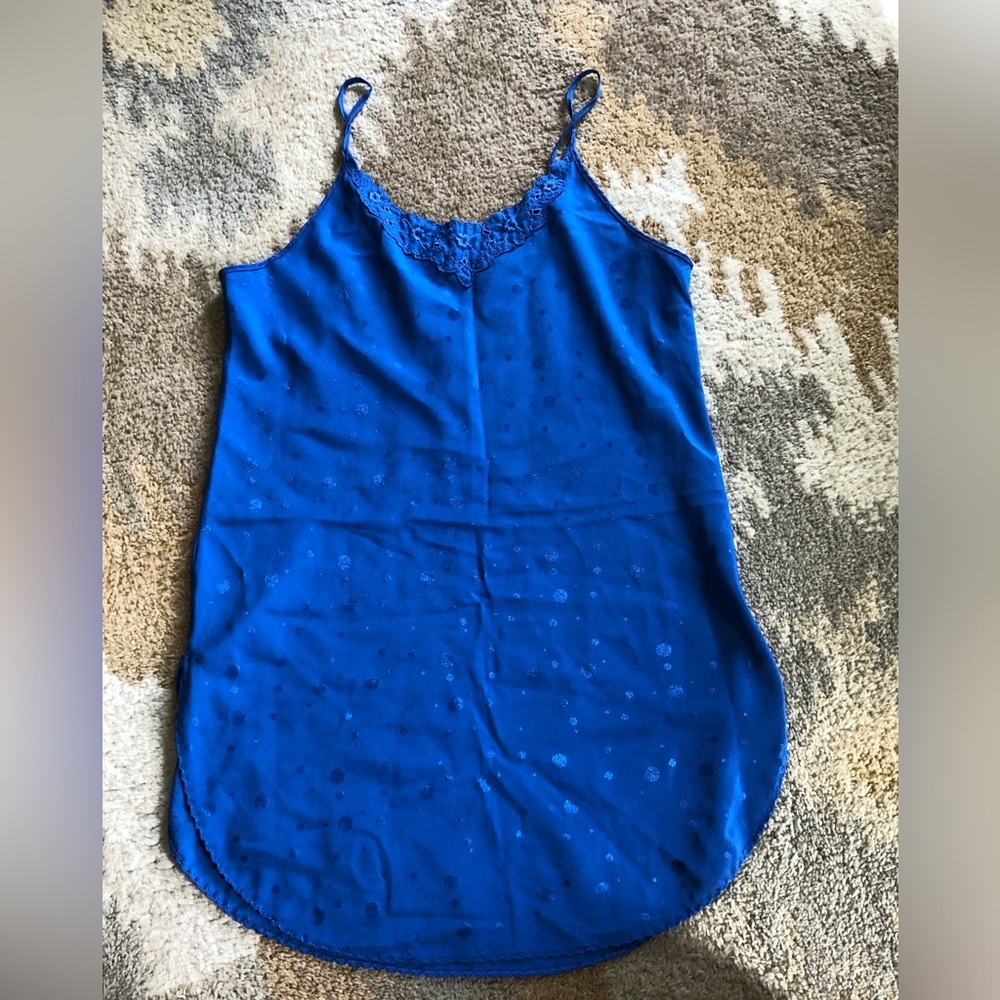 Vintage BLANCHE Ralph Montenero Saks Fifth Ave Royal Blue Babydoll Slip Dress S